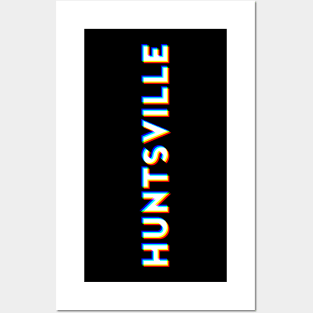 huntsville, alabama CMYK Glitch Type Posters and Art